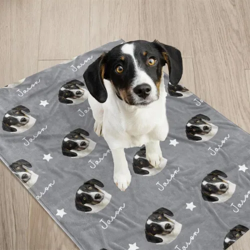 Vista 9 de yky Mantas personalizadas con fotos de mejor amigo, manta personalizada para mascotas, manta personalizada con foto, manta de franela con foto