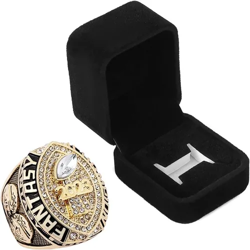Vista 5 de Anillo de trofeo de campeonato de fútbol de fantasía 2023 Premio de anillo de premio Deportivo MVP ganador del Campeonato de la Liga FFL