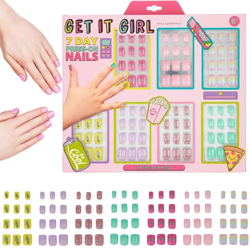 Vista 7 de Colección de manicura de 7 días - Juego de uñas a presión de 84 piezas para niños (BFF)