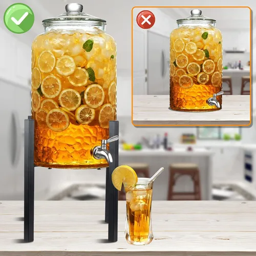 Vista 6 de Dispensador de filtro de agua, soporte para mostrador de bebidas, soporte para dispensadores de agua por gravedad de encimera