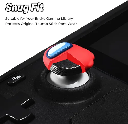 Vista 2 de FUNLAB - Tapas de palanca de mando con empuñaduras para el pulgar compatibles con Steam DeckNintendo SwitchOLEDLite Among Us Controller Accessories