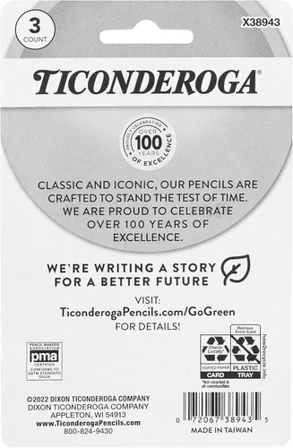 Vista 2 de Ticonderoga Borradores de cuña, rosa, 3
