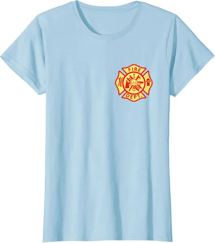 Vista 21 de Camiseta con logotipo de bomberos con símbolo de bombero, Negro