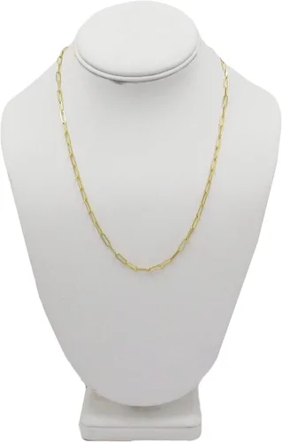 Vista 4 de Amanda Rose - Collar de cadena de oro amarillo de 14 quilates de 0.118in para mujer (elige tu longitud)