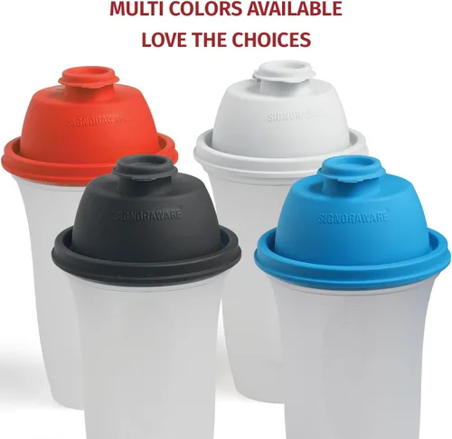 Vista 6 de SIGNORA WARE Shaker Bottles Botella de plástico para batido de proteínas de 17 onzas para batidos y licuados de reemplazo de comidas, bebidas