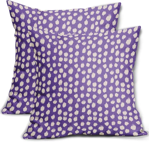 Vista 33 de Sweetshow Juego de 2 fundas de almohada de 16 x 16 pulgadas, diseño bohemio, con diseño de lunares, moderno y moderno, para exteriores, decorativas