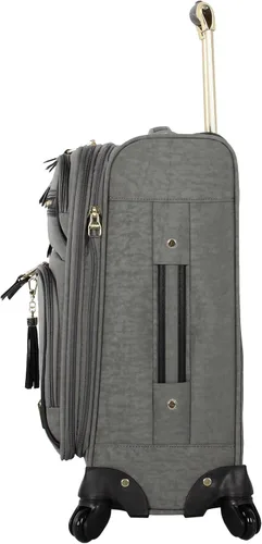 Vista 2 de Steve Madden Colección de equipaje de diseñador Maleta ligera y expandible para hombres y mujeres Bolsa de transporte duradera de 20 pulgadas