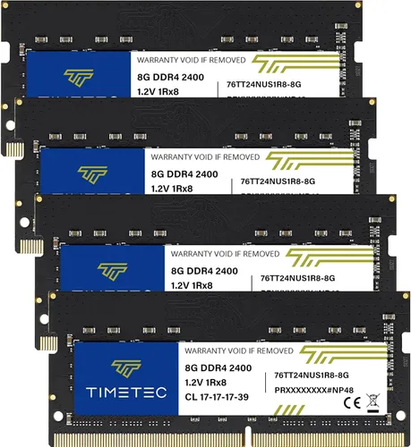 Vista 12 de Timetec Premium 8GB DDR4 2400MHz (DDR4-2400) PC4-19200 (PC4-2400T) sin ECC sin búfer 1.2V CL17 1Rx8 de rango único 260 pines SODIMM, módulo