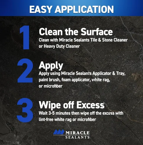 Vista 10 de Miracle Sealants 511 Porous Plus Premium - Sellador de encimeras, piedras y azulejos, cuarto de galón Deep penetrating stain & water protection