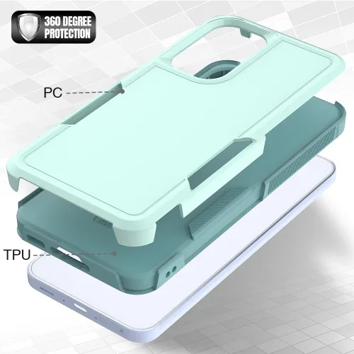 Vista 34 de Jeylly Compatible con Samsung Galaxy A22 5G Funda, Funda Samsung A22 5G con 2pcs protectores de pantalla de vidrio templado