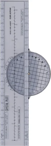 Vista 4 de Crystal Pilot Plotter giratorio XP1 para planificación de vuelo VFR (XP1 + Guía de referencia Metar)