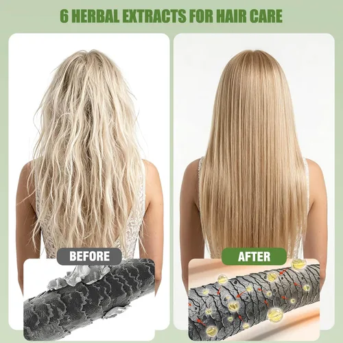 Vista 6 de Champú de tinte para el cabello castaño rubio para cobertura de canas, champú 3 en 1 para el color del cabello Rubio café