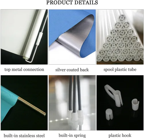 Vista 6 de Persianas enrollables opacas con ventosas, cortinas opacas sin taladrar, persianas enrollables retráctiles para ventanas y puertas, protector