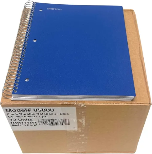 Vista 19 de Mintra Office Cuadernos de Espiral Duraderos, 5 Materias (Hielo Ártico, Rayado Universitario 1pk)
