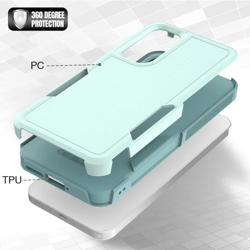 Vista 188 de Jeylly Compatible con Samsung Galaxy A22 5G Funda, Funda Samsung A22 5G con 2pcs protectores de pantalla de vidrio templado