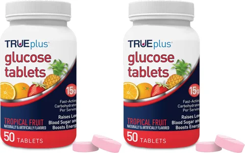 Vista 29 de TRUEplus® Tabletas de glucosa, sabor surtido (uva, frambuesa, naranja), botella de 50 unidades (1)