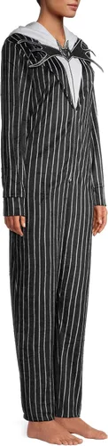 Vista 4 de Womens Jack Skellington Onesie Adult Nightmare Before Christmas Union Suit