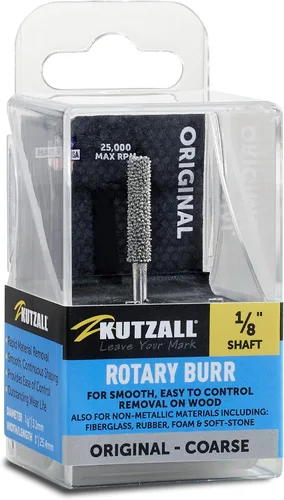 Vista 8 de Kutzall Rebaba cilíndrica extrema, eje de 1⁄8", muy grueso - Accesorio para carpintería para Dremel, Foredom, DeWalt, Milwaukee. carburo