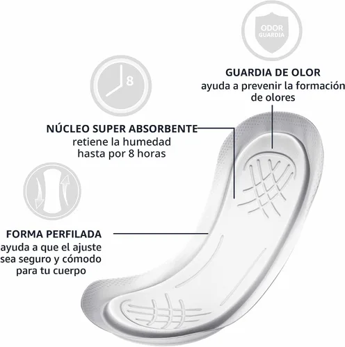 Vista 4 de Amazon Basics Maxi Pads para períodos: grueso, súper absorbente, sin perfume, 48 unidades, 1 paquete