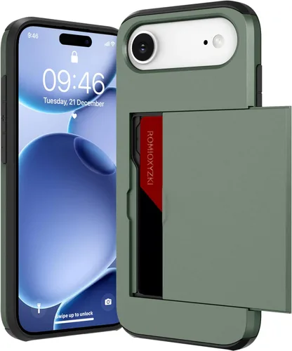 Vista 7 de ZIYE Funda tipo cartera para iPhone 16 Plus con tarjetero, antiarañazos de doble capa con bolsillo oculto, funda a prueba de golpes compatible