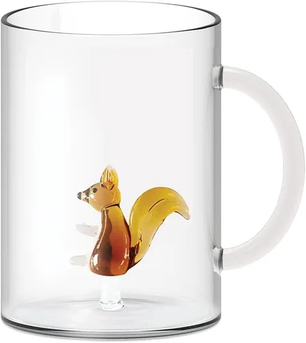 Vista 4 de WD Lifestyle Taza de vidrio de borosilicato de 14.2 onzas líquidas (gato)
