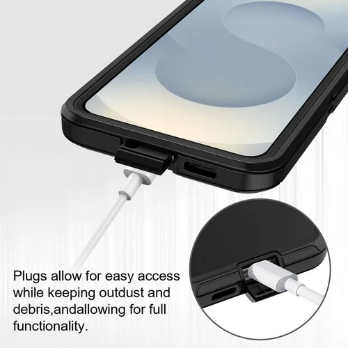 Vista 5 de Funda para Samsung Galaxy S25 Plus/S24 Plus [a prueba de golpes] [3 capas] [grado militar] protección de cuerpo completo, resistente y resistente