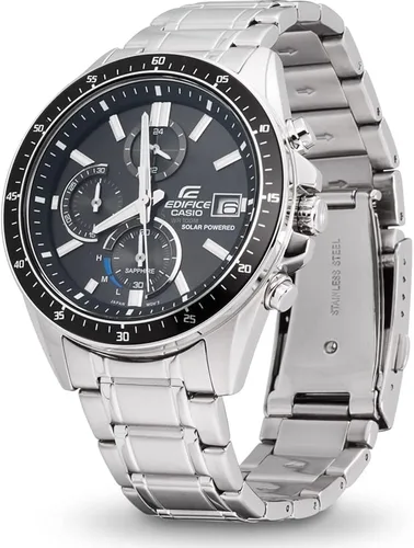 Vista 2 de Casio EFS-S510D-1AVUEF - Reloj analógico clásico de cuarzo para hombre con correa de acero inoxidable color plateado plateado Pulsera