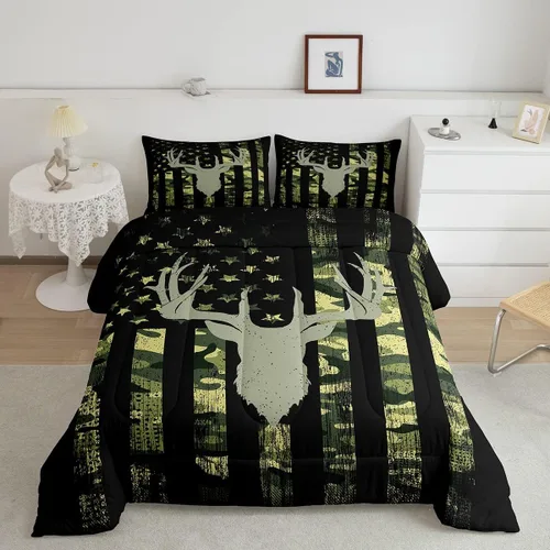 Vista 33 de Juego de edredón con siluetas de oso para niños, tamaño individual, decoración de Navidad para niños y niñas, adultos, edredón de plumón de pinos