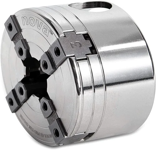 Vista 2 de NOVA 48291 PREMIER PRO-TEK G3 Portabrocas para torno de madera con mandíbulas PRO-TEK de 2 pulgadas, tornillo de carpintero y Dlx. Caja