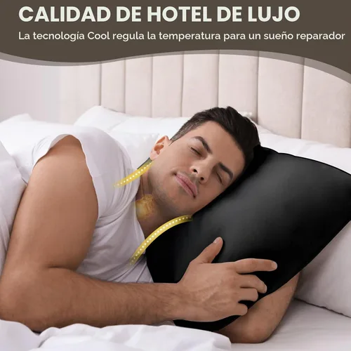 Vista 5 de HIMOON Almohadas de cama para dormir paquete de 4, juego de almohadas refrescantes de tamaño estándar de 4, funda de microfibra de alta gama