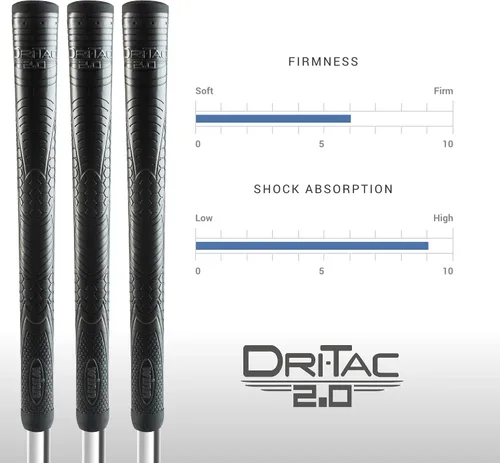 Vista 4 de Winn Golf Grips Dri-Tac 2.0 +1/8" - All Weather Non Slip Soft Cushioned Comfort, Shock Absorption & Durable Dry Polymer – Golf Club Handle