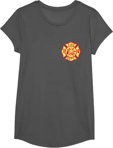 Vista 31 de Camiseta con logotipo de bomberos con símbolo de bombero, Negro