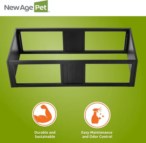 Vista 8 de New Age Pet ECOFLEX - Apilador Mojave grande negro para hábitats de reptiles 10 años de garantía limitada del fabricante Diseño apilable, se