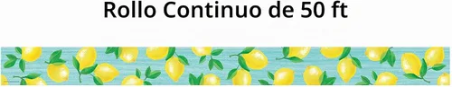 Vista 2 de Teacher Created Resources Borde enrollado recto Lemon Zest – 50 pies – Decora tablones de anuncios, paredes, escritorios, ventanas, puertas