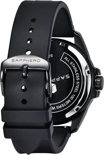 Vista 5 de SAPPHERO Mens Wrist Watch 10ATM Waterproof Watches for Men Japanese Quartz Stainless SteelSilicone Band Strap Date Luminous Sport Casual Business