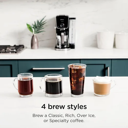 Vista 5 de Ninja Cafetera de goteo con combo K Cup, sistema de café especial DualBrew Pro, máquina de café compatible con cápsulas K-Cup, cafetera de servicio