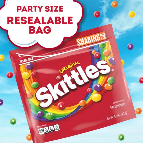Vista 6 de SKITTLES original - Caramelos en bolsa de 15.6 oz, tamaño para compartir