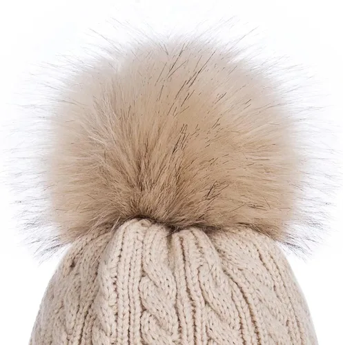 Vista 6 de Alepo Womens Winter Beanie Hat Warm Fleece Lined Knitted Soft Ski Cuff Cap with Pom Pom