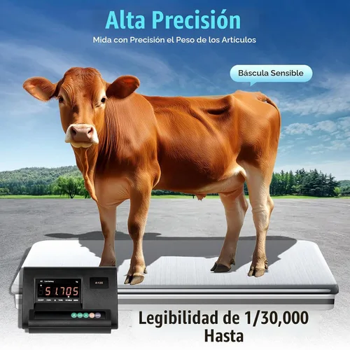 Vista 3 de Kit de báscula para ganado, 5000 libras de alta precisión con caja de conexiones de 4 cables, capacidad de carga de 2.5T, kit de báscula animal