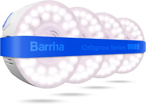 Vista 24 de Barrina Orbgrow OG09 Puck - Luz LED de crecimiento, 5000K 9W (equivalente a 135 vatios), luces de plantas para plantas de interior de espectro