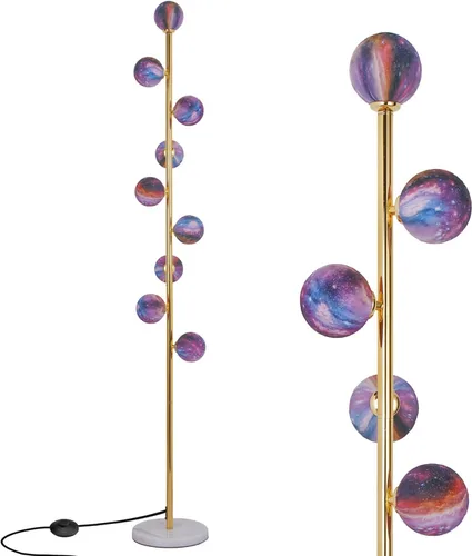 Vista 9 de Hsyile Lighting KU300198 Lámpara de pie elegante y acogedora moderna creativa para sala de estar, dormitorio, oficina, 9 luces