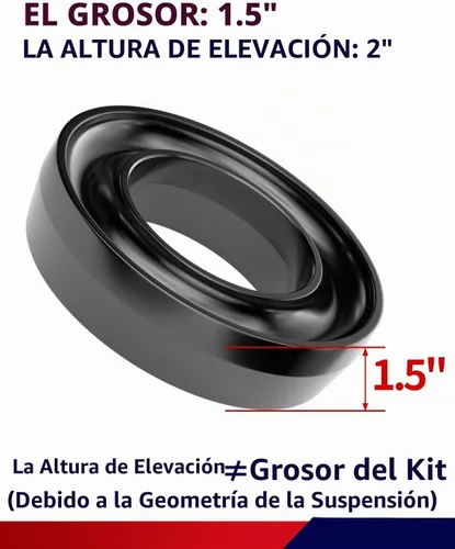 Vista 2 de FLYCLE Kits de elevación de nivelación delantera de 2 pulgadas para Ram 1500 1994-2018 2WD, Ram 2500/3500 2WD 1994-2013, eleva la parte delantera