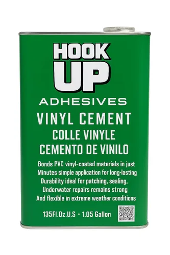Vista 4 de Cemento de vinilo – Pegamento de reparación de revestimiento de piscina impermeable para vinilo y PVC, cemento de contacto flexible de secado rápido