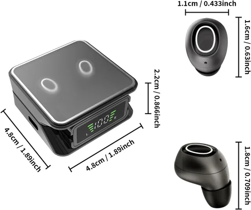Vista 6 de Los auriculares invisibles más pequeños inalámbricos Bluetooth pequeños discretos ocultos para pequeños canales auditivos mujeres en el oído mini