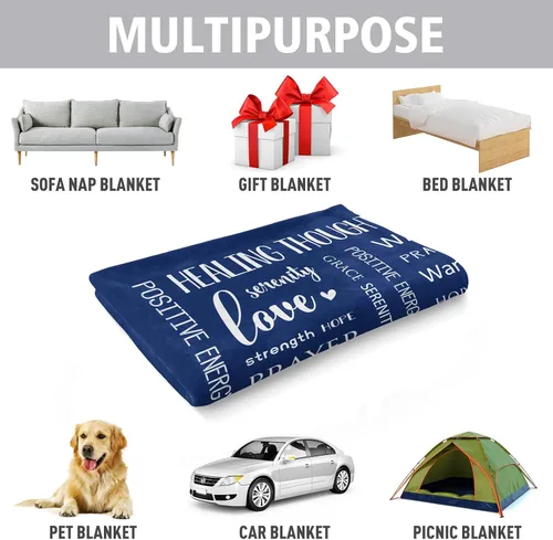 Vista 7 de Afterprints Warm Hugs Healing Blanket - Regalos contra el cáncer para mujeres y hombres, regalo de pronta recuperación para amigos y familia, manta