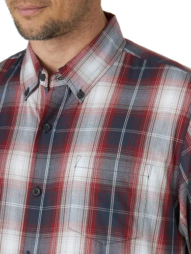Vista 9 de Wrangler Authentics Camisa clásica a cuadros de manga corta para hombre