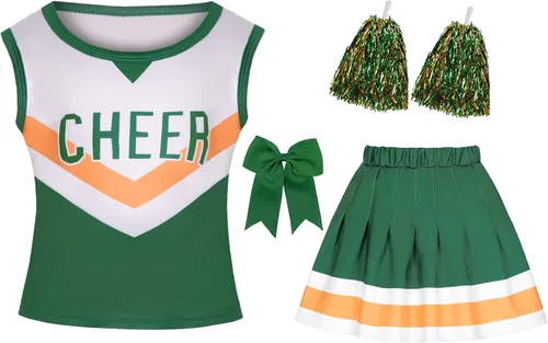Vista 6 de KAKALVER cheerleader costume for girls cheerleader outfit for Halloween Dress Up Cheerleader Gifts