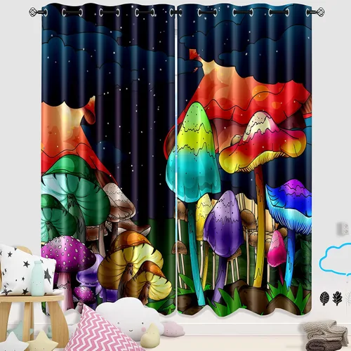 Vista 28 de Cortinas de Gato - Lindas Cortinas Opacas de Gato para Habitación de Niños Decoración Kawaii para Dormitorio de Niñas, 2 Paneles, 82 x 63 pulgadas