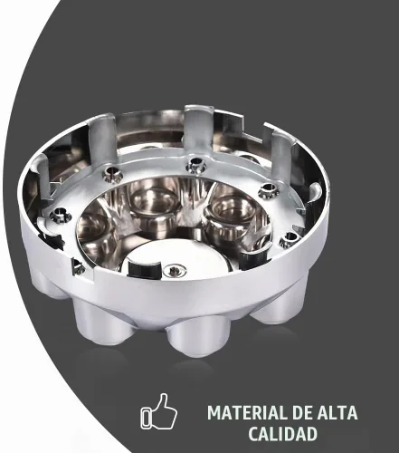Vista 7 de PIT66 4 tapas de 8 lengüetas, tapa central de rueda de 17 pulgadas, tapas centrales cromadas para Dodge RAM 1500 2006-2008/RAM 2500 2003-2013/RAM