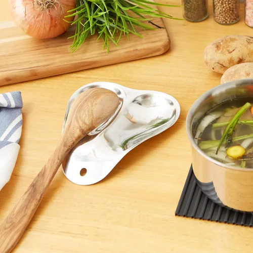 Vista 7 de RSVP Stainless Steel Double Spoon Rest. 7